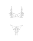 Luise Sublim White 2-pcs crotchless set L/XL