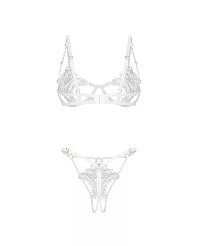 Luise Sublim White 2-pcs crotchless set L/XL