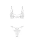 Luise Sublim White 2-pcs crotchless set L/XL