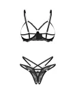 Matildea Black 2-pcs crotchless set L/XL