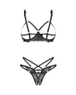 Matildea Black 2-pcs crotchless set L/XL