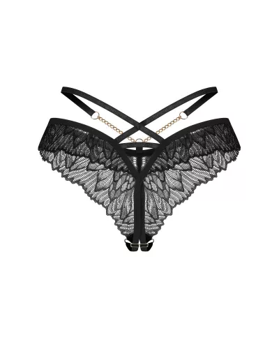 Matildea Black crotchless thong  L/XL