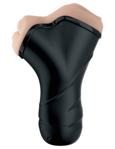 Double Penetration Vibrating Stroker  Light/Black