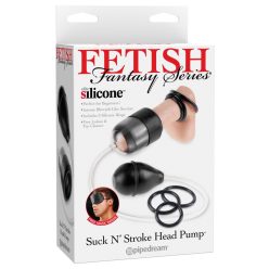 Suck N' Stroke Head Pump  Clear/Black
