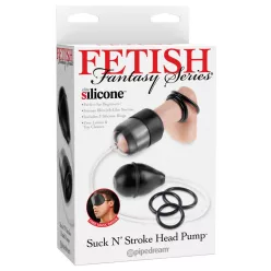 Suck N' Stroke Head Pump  Clear/Black