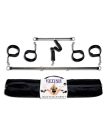 Spread 'em Bar and Cuff Set  Silver/Black