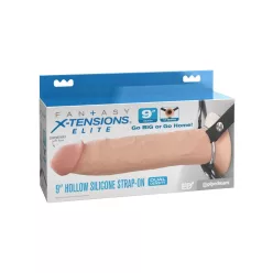 9" Silicone Hollow Strap-On Dual Density