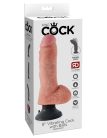 8" Vibrating Cock with Balls  Light