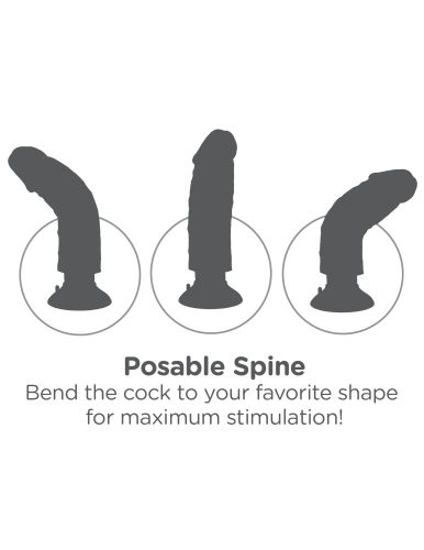 9" Vibrating Cock with Balls  Light