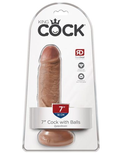 7" Cock with Balls  Tan