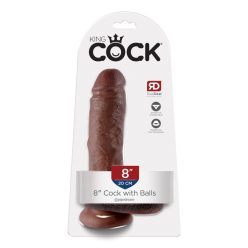 8" Cock with Balls  Brown