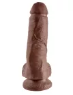 8" Cock with Balls  Brown