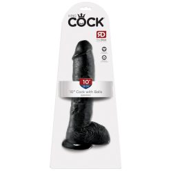 10" Cock with Balls  Black