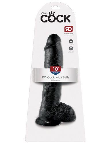 10" Cock with Balls  Black