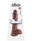 10" Cock with Balls  Brown