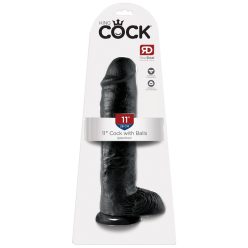11" Cock with Balls Black