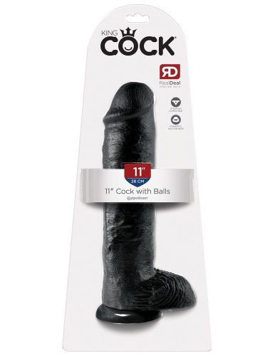 11" Cock with Balls Black