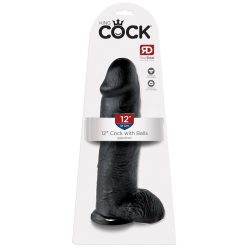 12" Cock with Balls Black