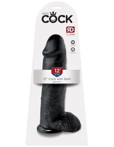 12" Cock with Balls Black