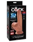8" Triple Density Cock With Swinging Balls  Light