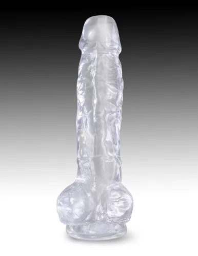 8" with balls Clear