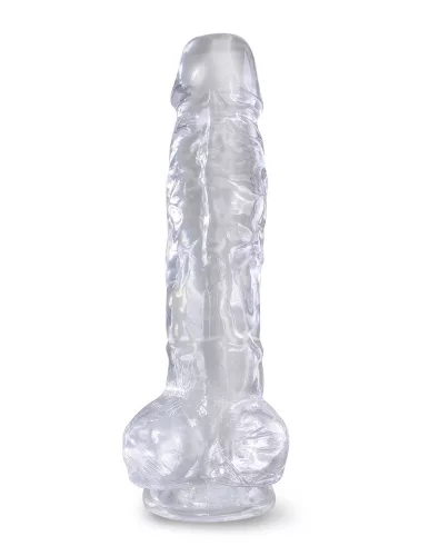 8" with balls Clear