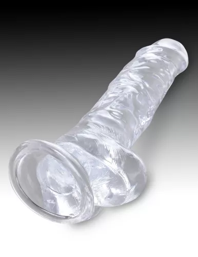 8" with balls Clear
