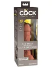 6" Dual Density Silicone Cock  Tan