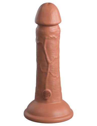 6" Dual Density Silicone Cock  Tan