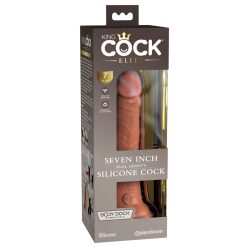7" Dual Density Silicone Cock  Tan