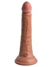 7" Dual Density Silicone Cock  Tan