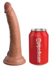 7" Dual Density Silicone Cock  Tan