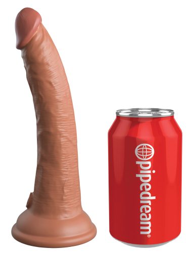 7" Dual Density Silicone Cock  Tan