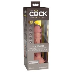 6" Dual Density Vibrating Silicone Cock  Light