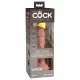 6" Dual Density Vibrating Silicone Cock  Light