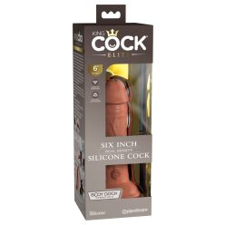 6" Dual Density Vibrating Silicone Cock  Tan