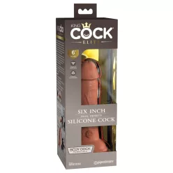 6" Dual Density Vibrating Silicone Cock  Tan