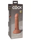 6" Dual Density Vibrating Silicone Cock  Tan