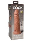 8" Dual Density Vibrating Silicone Cock  Tan