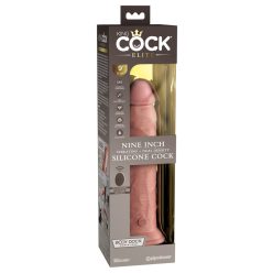   9" Dual Density Vibrating Silicone Cock with Remote  Light