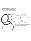 Silicone 3-Ring Stamina Set Black