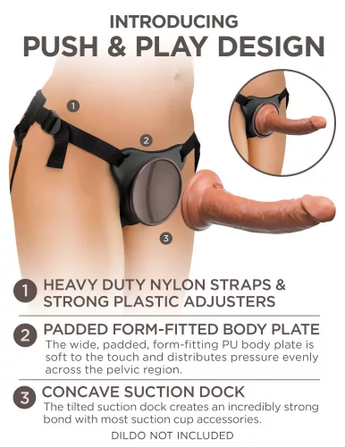 Comfy Body Dock Strap-On Harness Black/ Dark Brown