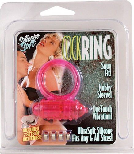 Vibrating Cockring Silicone Pink_B0O25_4