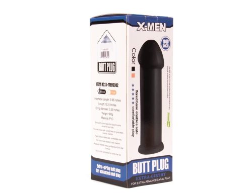 X-MEN 10 inch Butt Plug Black