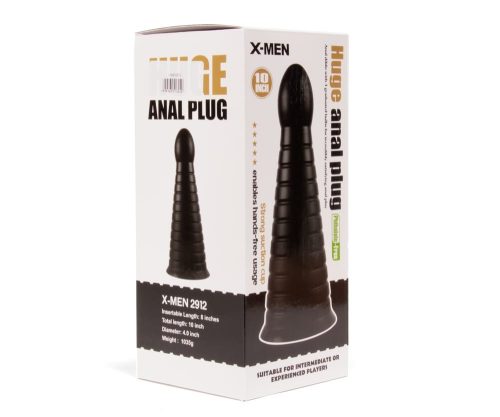 X-MEN 10 inch Huge Anal Plug Black
