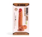 XMEN 7.6 inch Double Layer Silicon Dildo Brown_B0O50_1