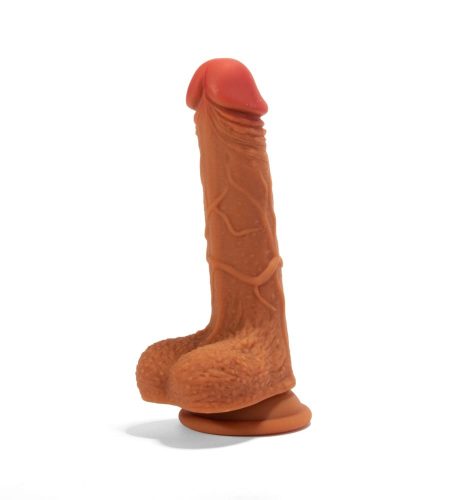 X-MEN 8.3 inch Double Layer Silicone Dildo Brown_B0O50_1
