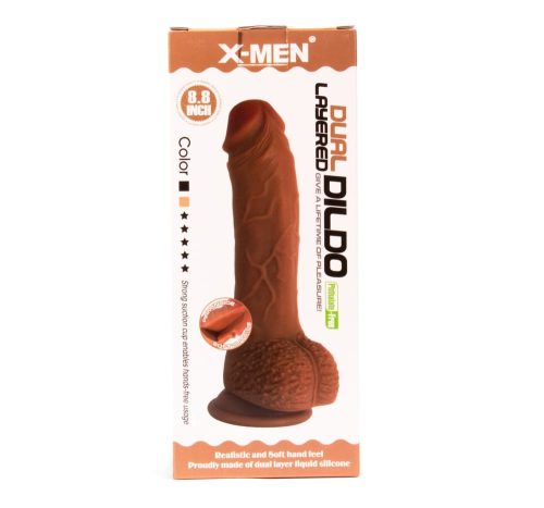 X-MEN 8.8 inch Dual Layered Dildo Brown_B0O50_1
