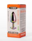 X-MEN Secret Shine Metal Butt Plug Rainbowheart S