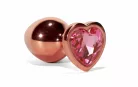 X-MEN Secret Shine Metal Butt Plug Rose Gold Heart M